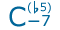 Chord Name R[hEl[@C minor 7th Flatted 5th -- C-7(5)